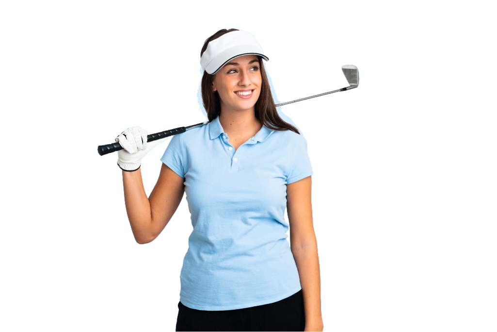 femme au golf